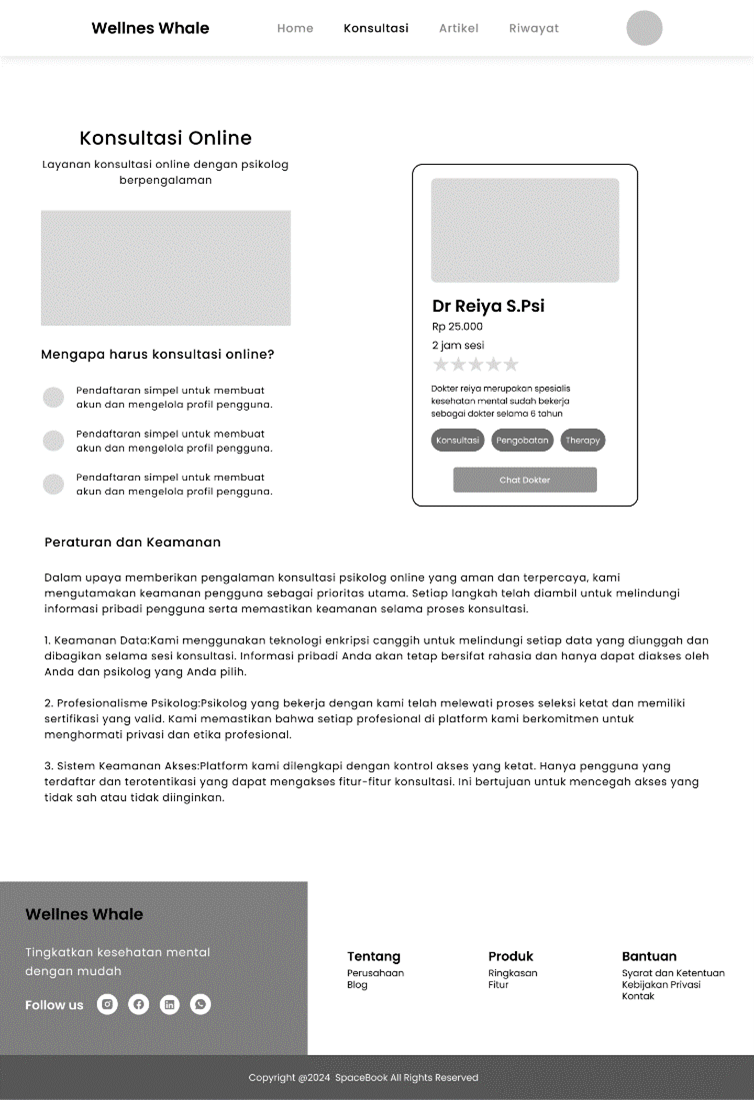 Low Fidelity Wireframe