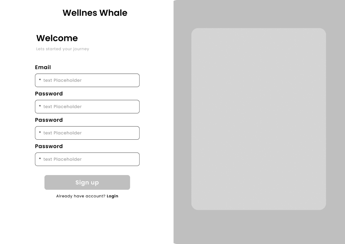 Low Fidelity Wireframe