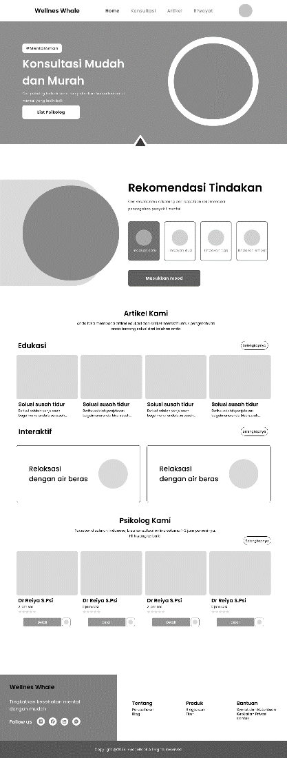 Low Fidelity Wireframe