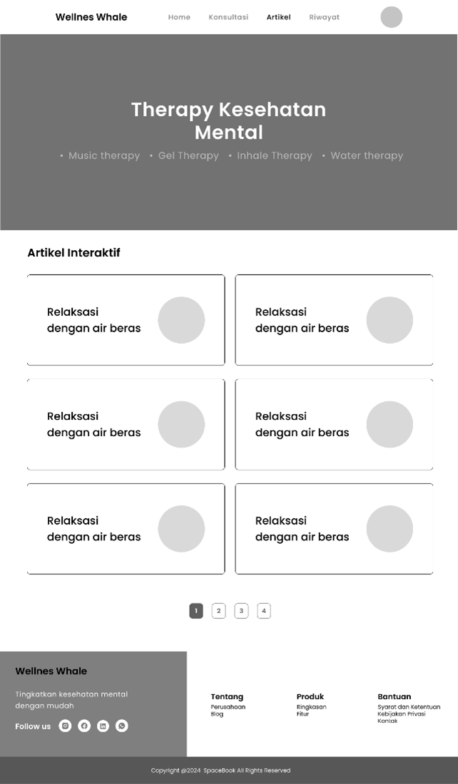 Low Fidelity Wireframe