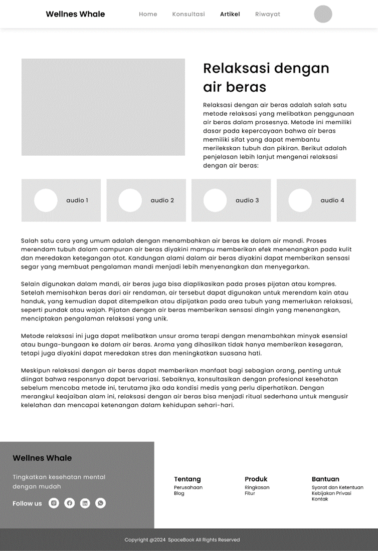 Low Fidelity Wireframe