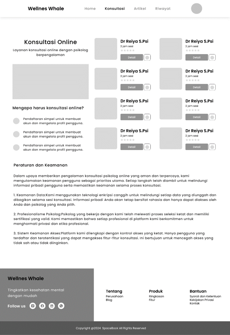 Low Fidelity Wireframe